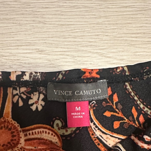 Vince Camuto Floral A-Line Skirt - Black and Orange - Picture 2 of 7